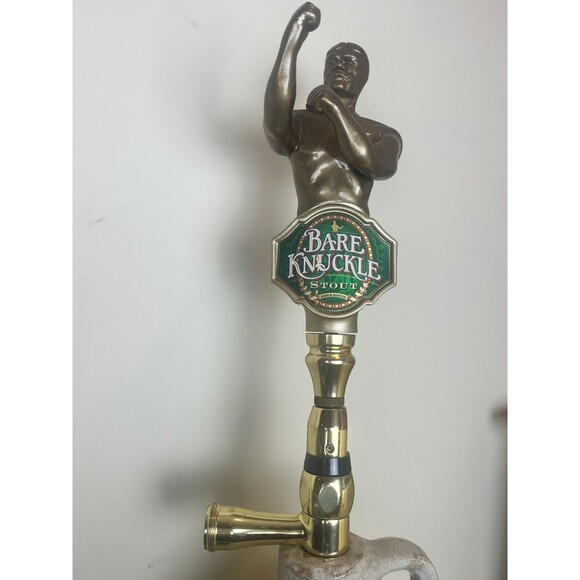 Bare Knuckle Stout Beer Tap Handle Anheuser Busch With Base / Collectible / Beer - Picture 6 of 7